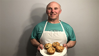 Chef Rob with Soda Bread Muffins