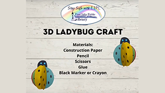 3D ladybug craft