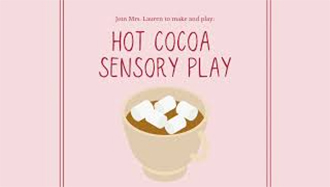hot cocoa sensory play
